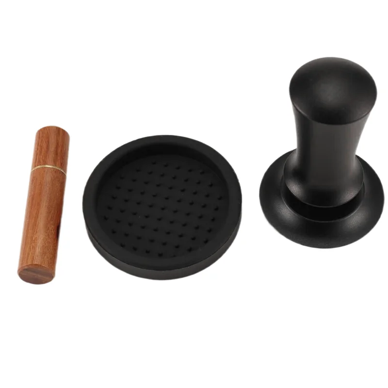 【Горячий торт】 Темпер для кофе эспрессо 51 мм с инструментом WDT, калиброванная подпружиненная, с силиконовым ковриком, для кофемашины эспрессо Dur