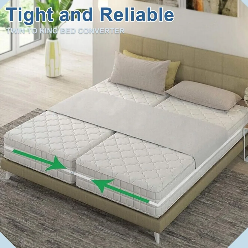 33ft Long Twin Bed Connector, Twin Mattress Connector to Make King, Adjustable Bed Bridge Twin to King Daybed Converter