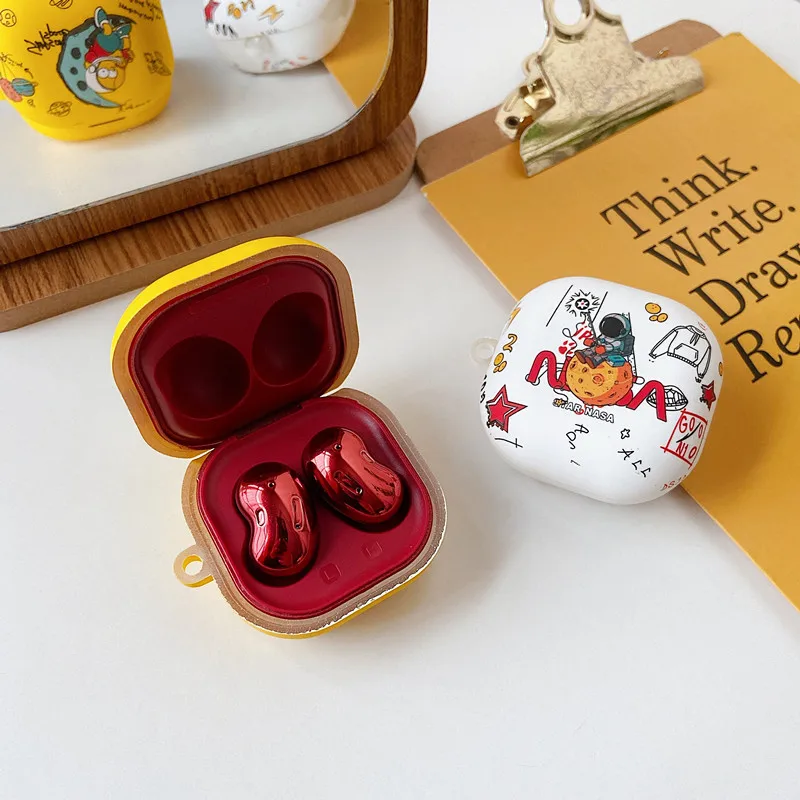 For Samsung Galaxy Buds Live Case soft shell astronaut Crystal stickers Wireless Earphone case For Galaxy Buds pro/Buds2 Cover