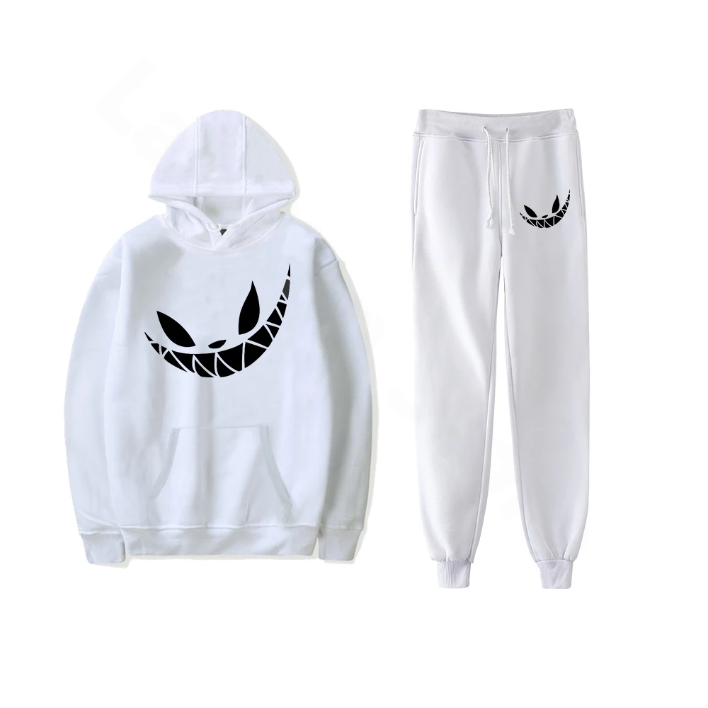 Rubius Sweatsuit Mens Womens Fashion Hoodie Jogger Pants Two Piece Suit Casual Wear Hip Hop Sweatshirts Sweatpants 2 Piece Sets