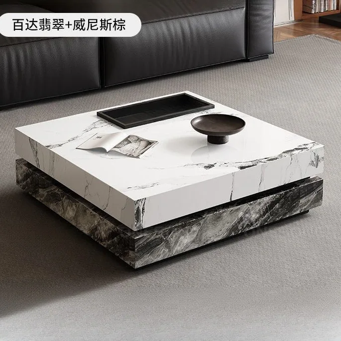 Slate designer coffee table combination household living room square small apartment