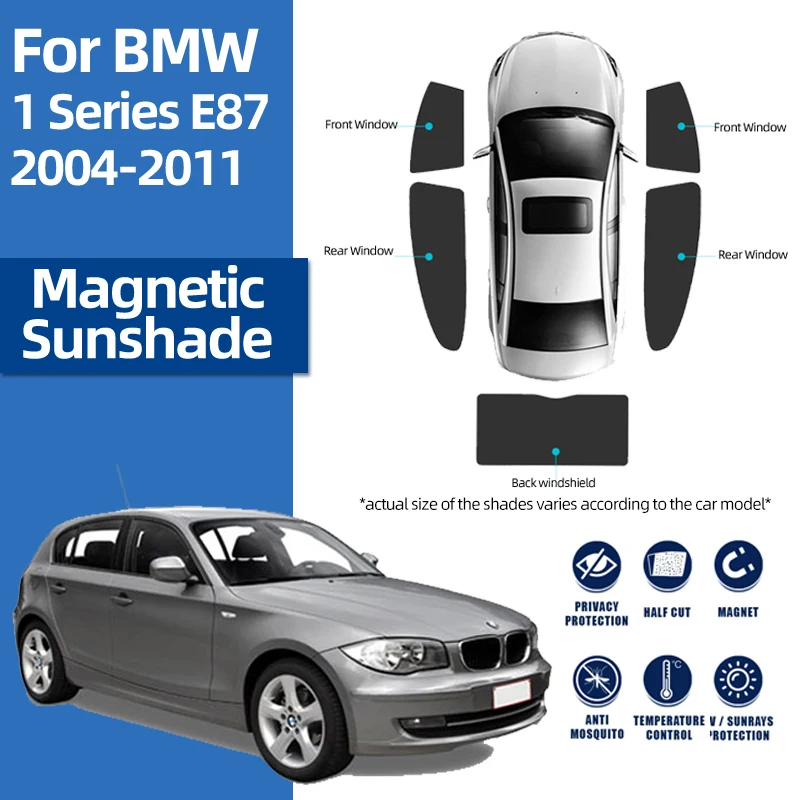 

Для BMW 1 серии E87 2004-2011 118i 120i магнитный автомобильный солнцезащитный козырек переднее лобовое стекло шторка заднее боковое детское окно солнцезащитный козырек