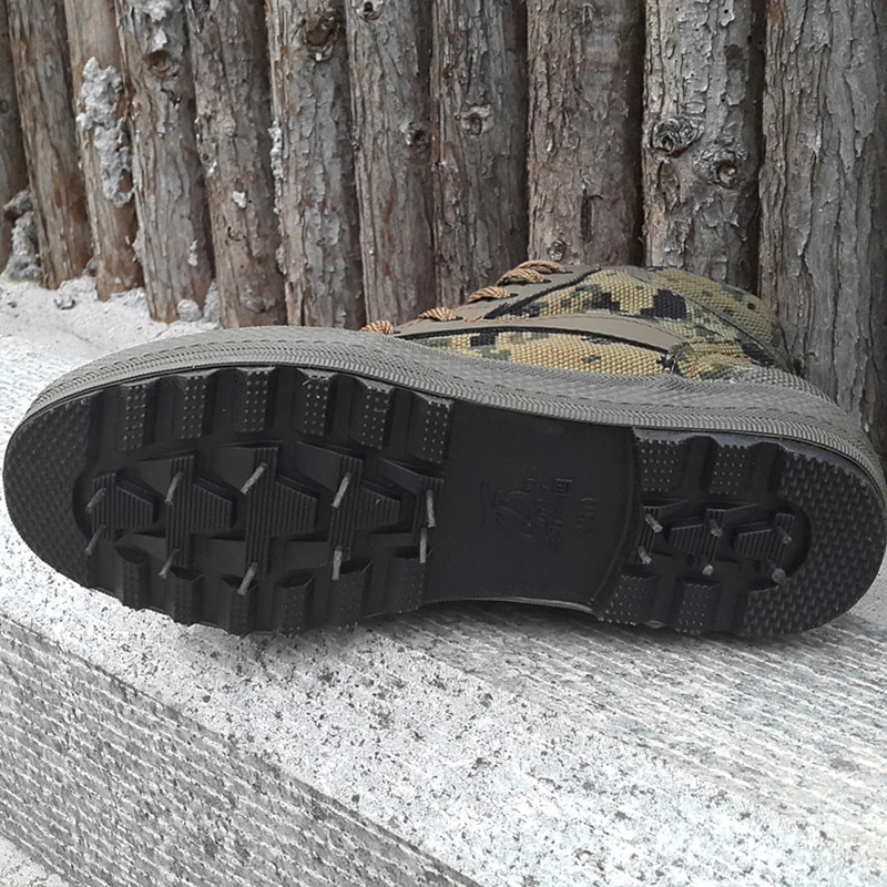 Anti-slip Camouflage Forest Shoes Men High-top Work Boots Wear-resistant Canvas Shoes Anti-slip Breathable Industrial boots