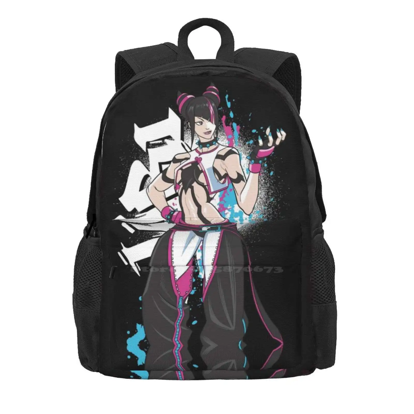 Sac à dos d'école pour ordinateur portable, sac de voyage, mode de rue, Juri Chun Li Chunmovies 6 Sf6 Ryu 2 Ii Hadouken Balrog Vega Akuma Blanka Cammy