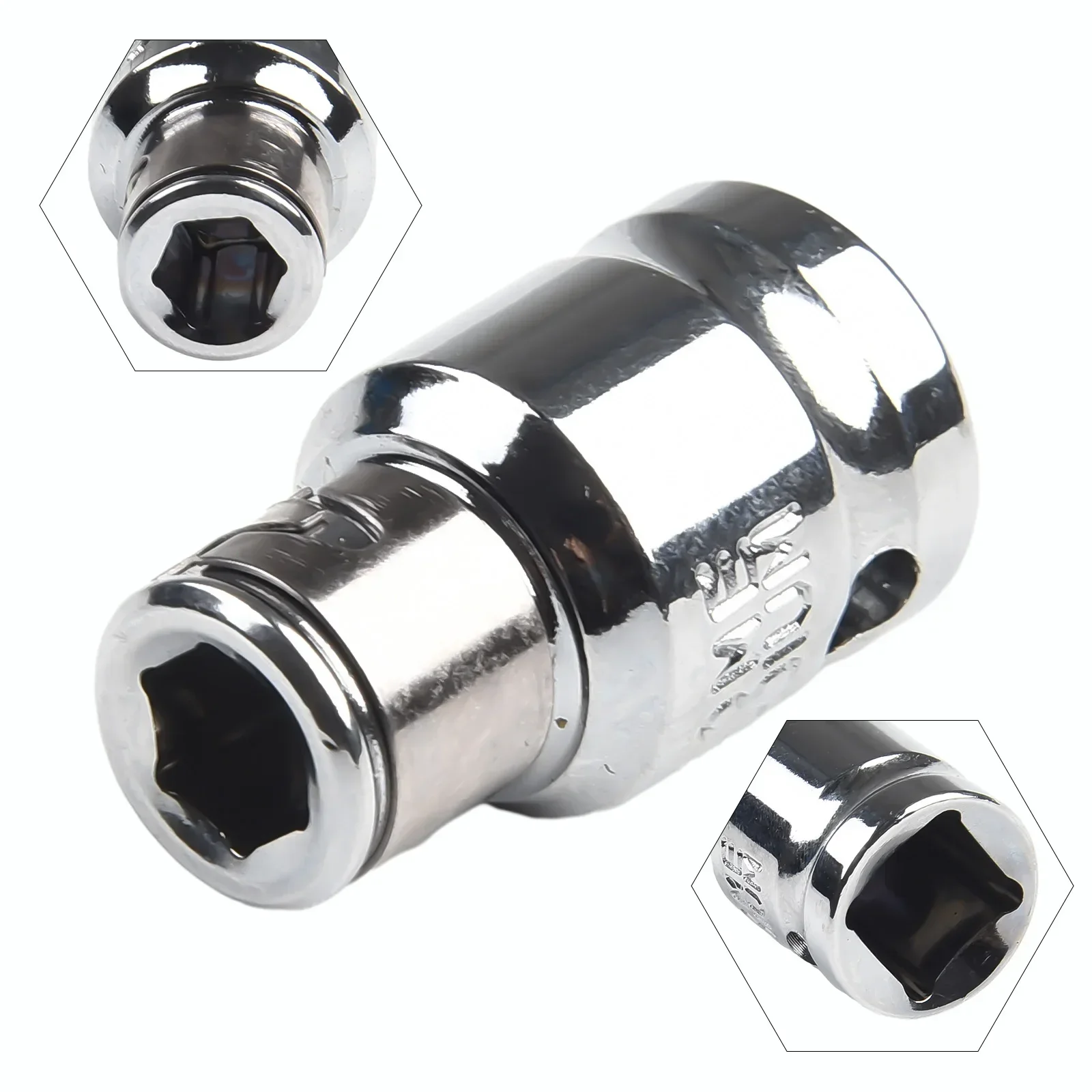 Rust Resistant 3 8 Square To 1 4 Hex Socket Adapter Self Locking Design Perfect for Driver and Socket Wrench