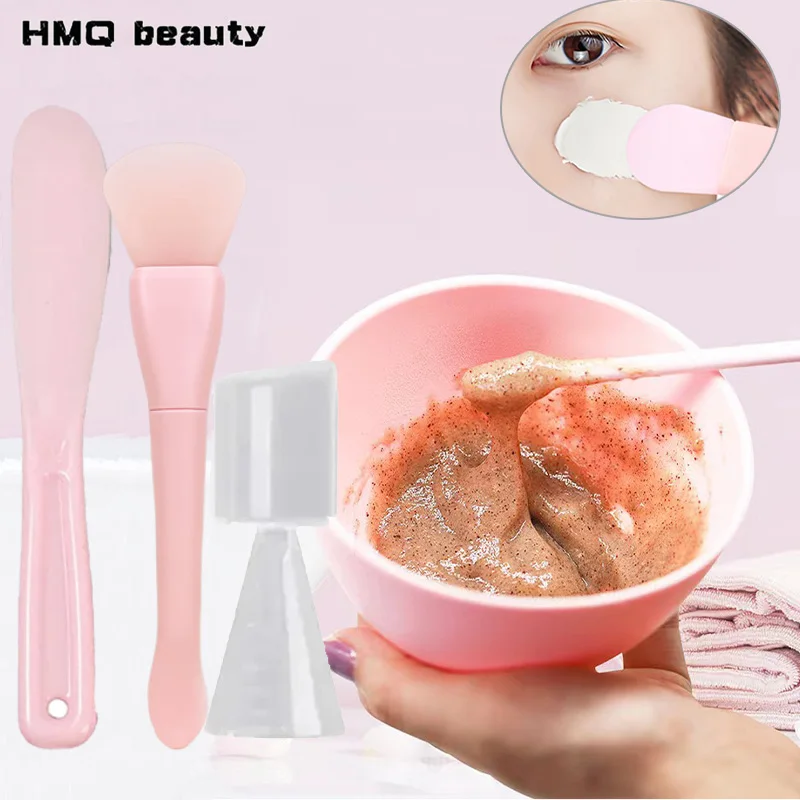 3 قطعة قناع الوجه السيليكون خلط السلطانية عدة مع فرش قضيب لينة DIY بها بنفسك قناع الوجه خلط مجموعة أدوات العناية بالبشرة لوازم التجميل #1