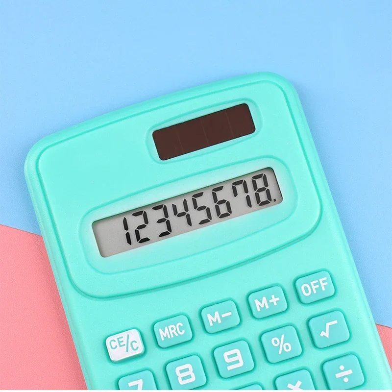 Mini Calculator Children's Portable Calculator Candy Color Design Cute 8 Digits LED Calculatrice Student Calculator