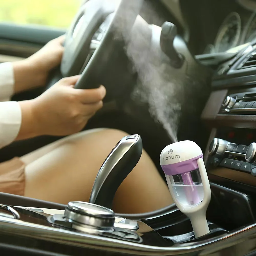 Car Humidifier Air Purifier 50 ML Essential Oil Aromatherapy Diffuser 12 V Portable Auto Fog Fogger  + filter cotton swabs 10pcs