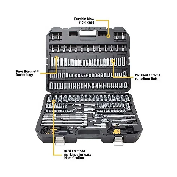 Garage tools 192pcs Chrome Vanadium Mechanics ratchet Socket Wrench Tool Set for automotive mechanic