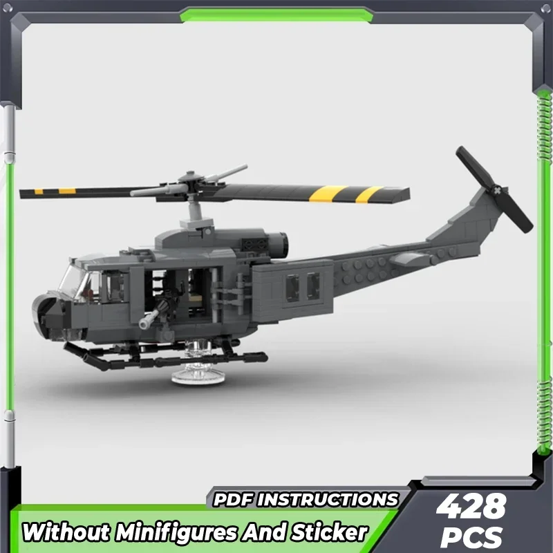 Moc Mattoni da costruzione Modello militare Campana UH-1 Iroquois Fighter Tecnologia Blocchi modulari Giocattoli regalo per bambini Set fai da te Assemblaggio