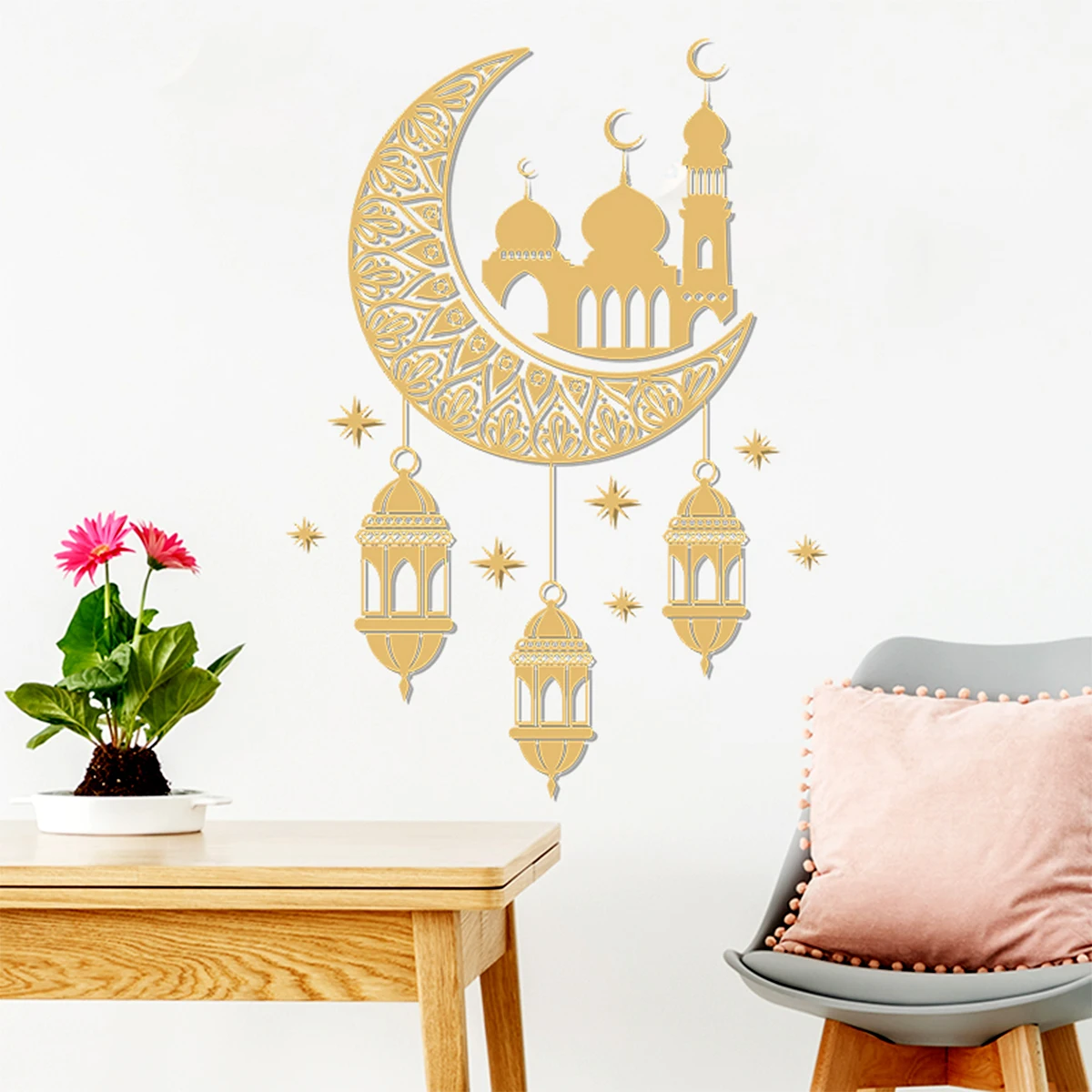 

Eid Mubarak Window Sticker 2025 Kareem Ramadan Decor for Home Ramadan Mubarak Wall Sticker Islamic Muslim Wall Decals Decor