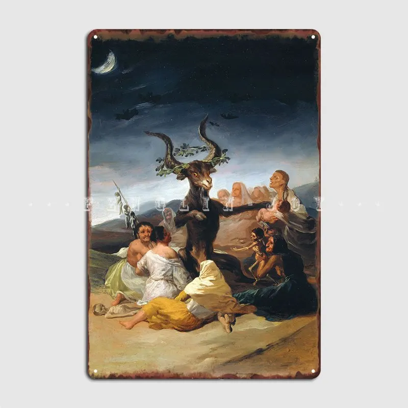 Witches Sabbath By Goya Metal Plaque Poster Cinema Garage Bar Cave Custom Plates Tin Sign Poster