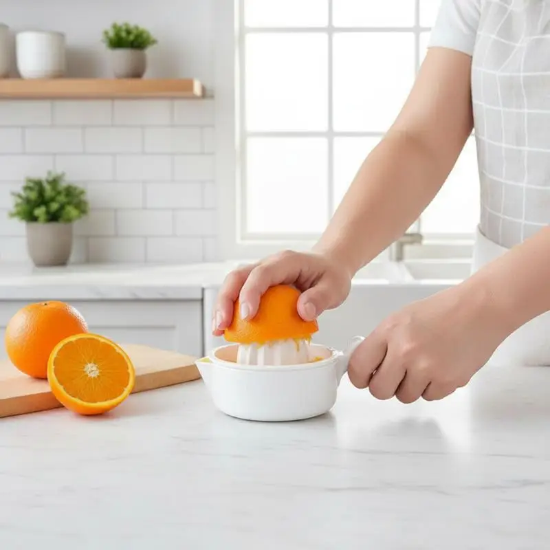 

Manual Hand Citrus Juicer Double Layer Design Easy Disassembly Perfect For Home Juicing Oranges Lemons Daily Use