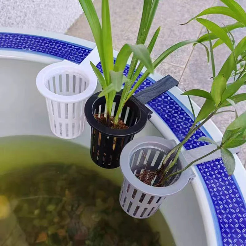 1/3Pcs Aquarium Plant Basket Wall-Mounted Hydroponic Hanging Planter for Fish Tank Aquatic Water Plants Holder with Hanging Hook - view 2