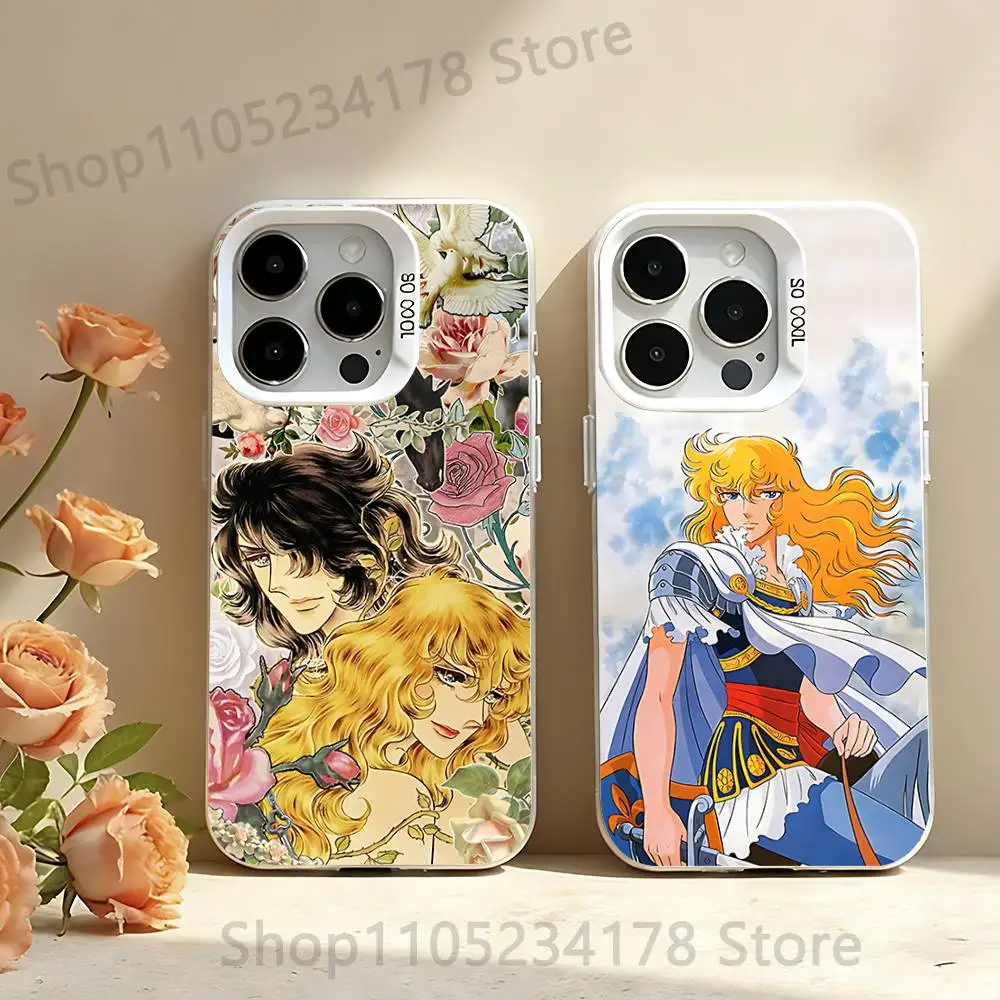 

Rose of Versailles lady Oscar Phone Case For iPhone 12,16,17,14,13,15,11,Pro,XS,Max,Plus,Mini,SE4,E White Matte Shockproof Cover