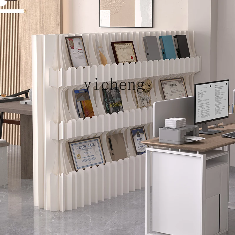 YFY  bookshelf product display shelf shopping mall storage folding partition goods Internet celebrity paper wall storage