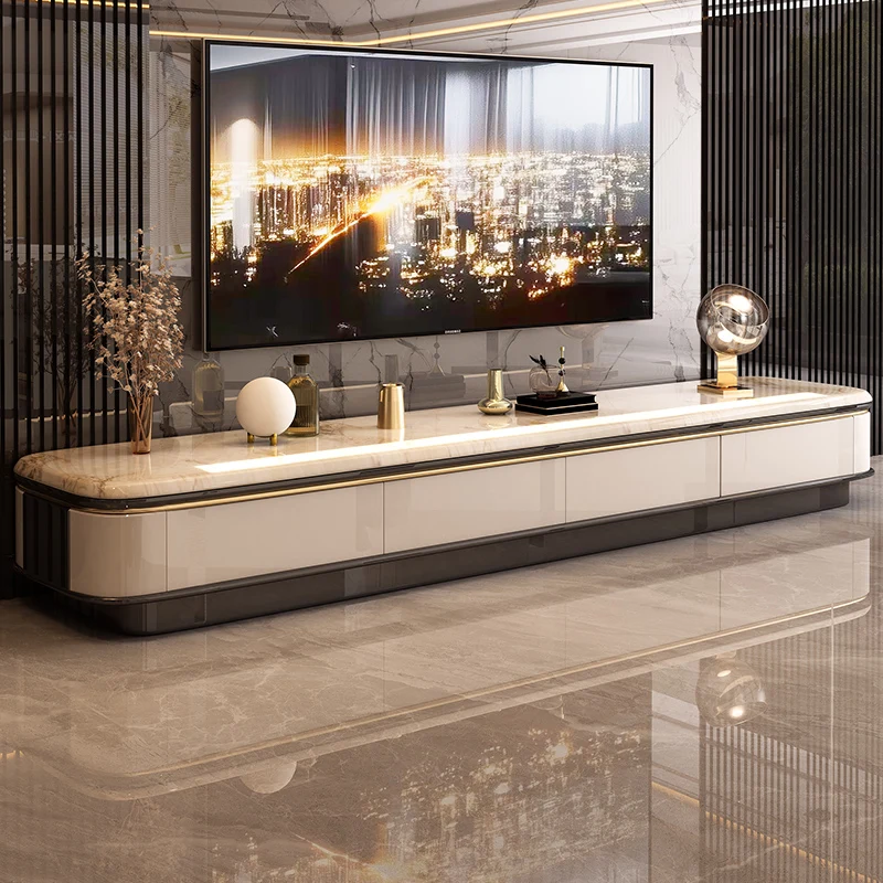 

Art White Long Tv Cabinet Drawers Luxury Design Apartment Storage Tv Cabinet Modern Floor Nordic Fernseherschrank Furniture Home