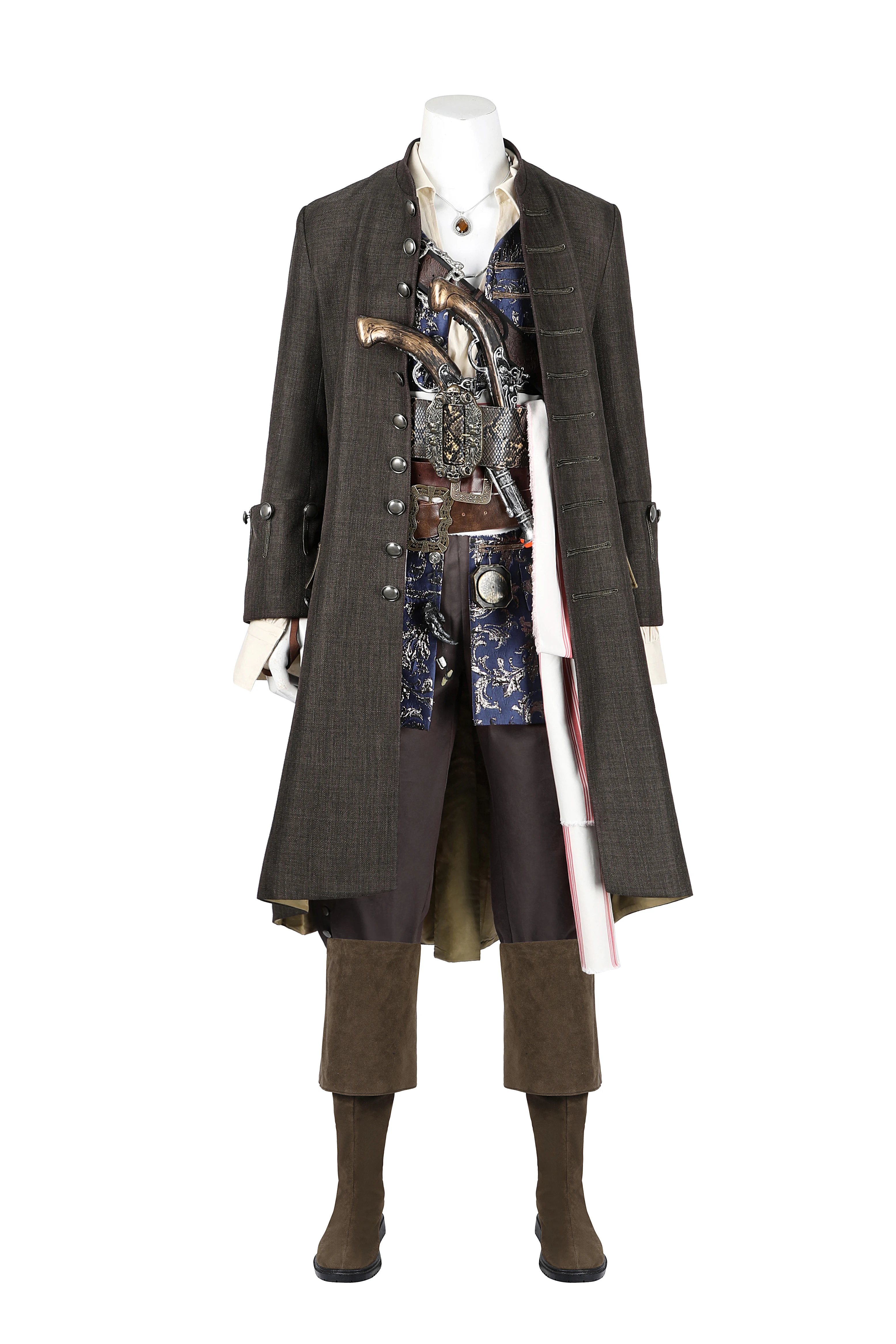 

Pirate Cosplay Jack Costume Male Sparrow Disguise Halloween Carnival Party Suit