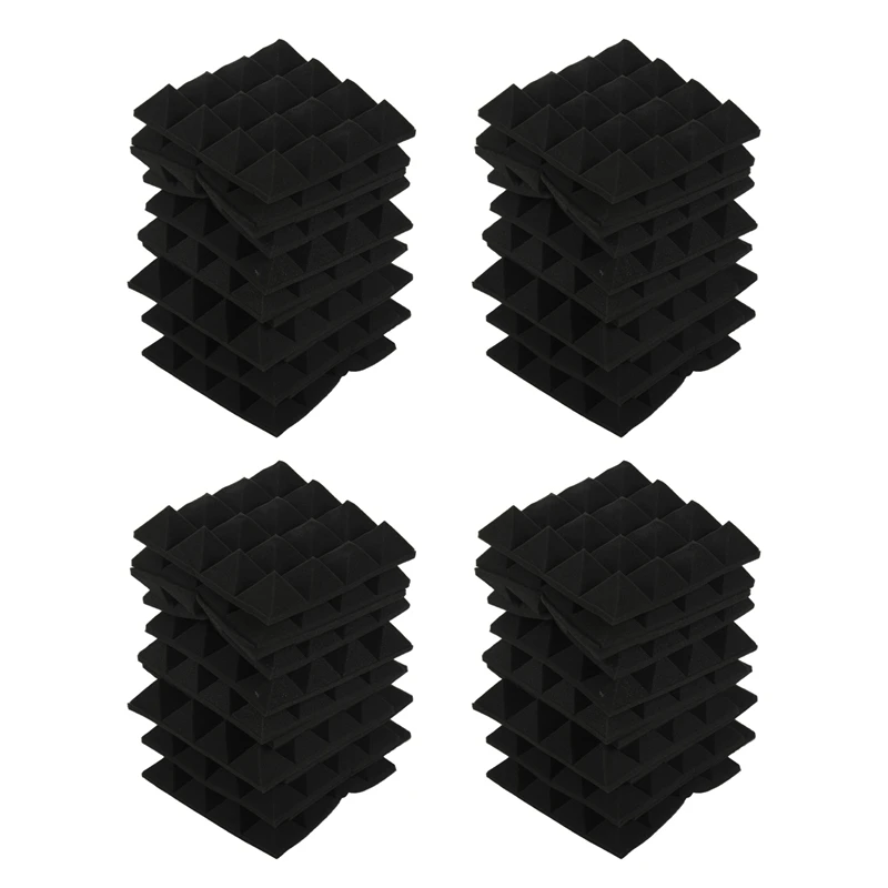 

48 Pcs -Soundproofing Foam Sound Absorption Pyramid Studio Treatment Wall Panels