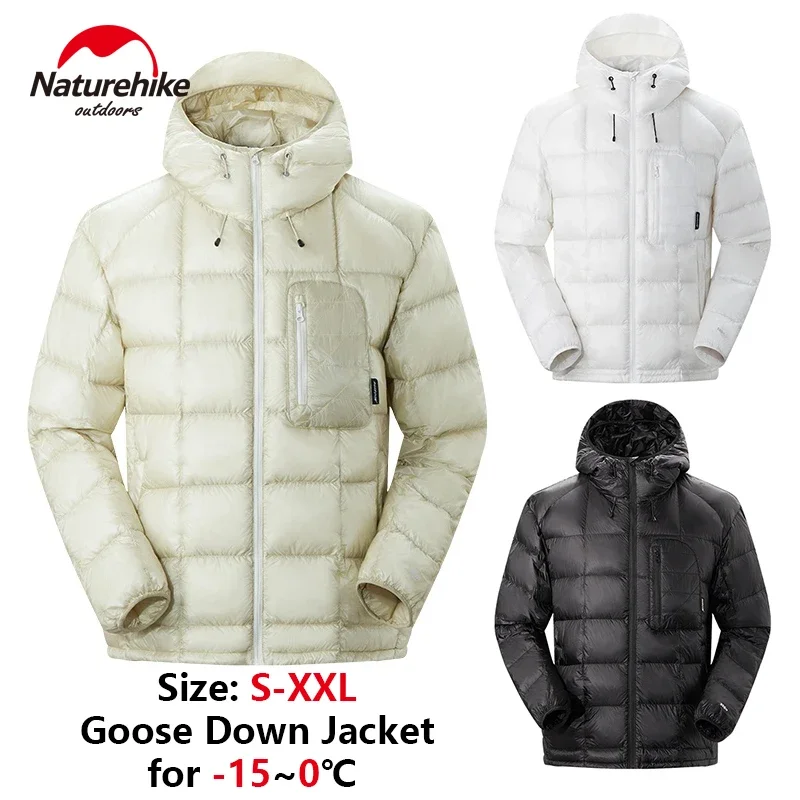 

Naturehike Ultralight Puffer Jacket Parka Coat Winter Thermal Goose Down Hooded Men Women Waterproof 250g Lightweight Plus Size