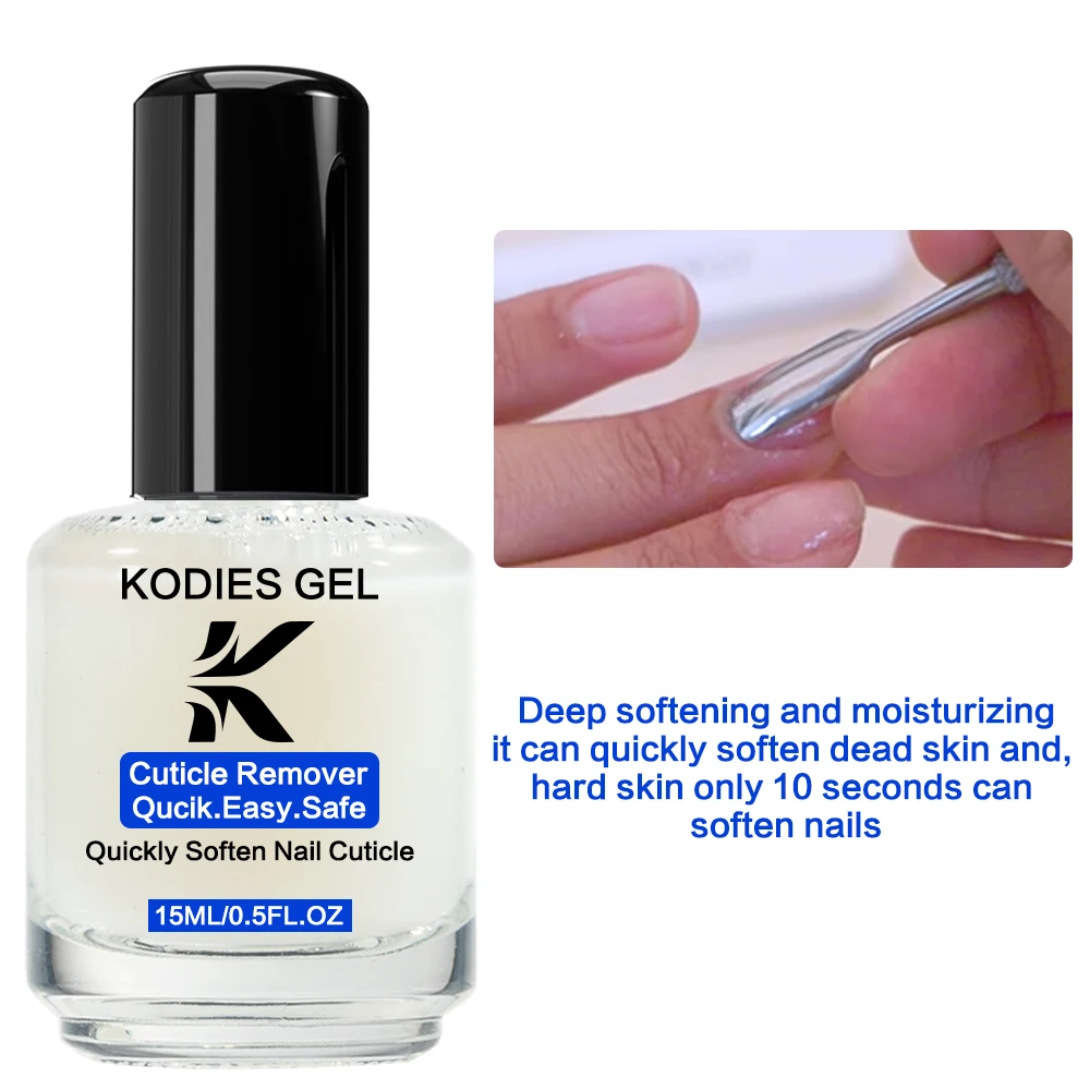 KODIES GEL Cuticle Remover 15ML Gentle Exfoliator Foot Cuticle Oil Softener Liquid Nail Art Treatment Manicure Repair Care Tools