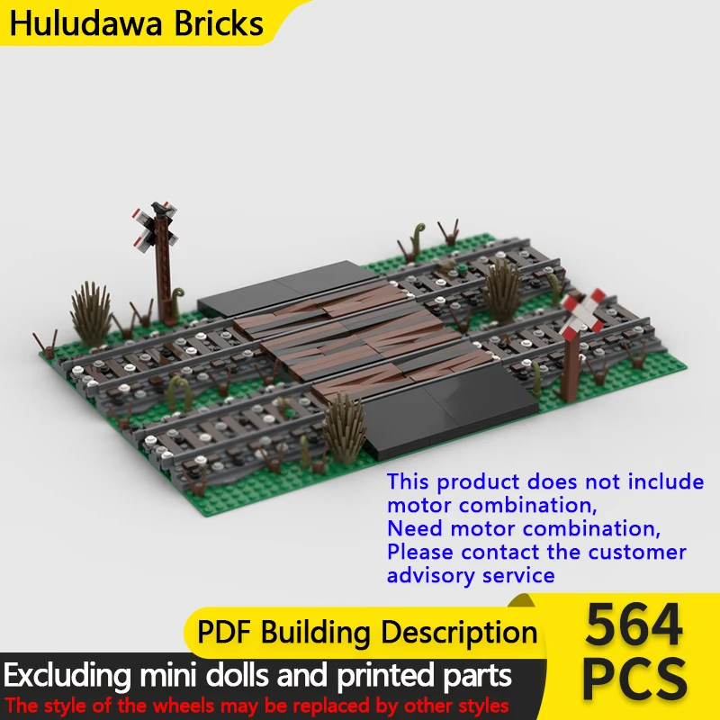 

Модель City Street View MOC, строительные кирпичи, старый поезд, пересечение, модульная технология, детские праздничные подарки, сборные игрушки, костюм