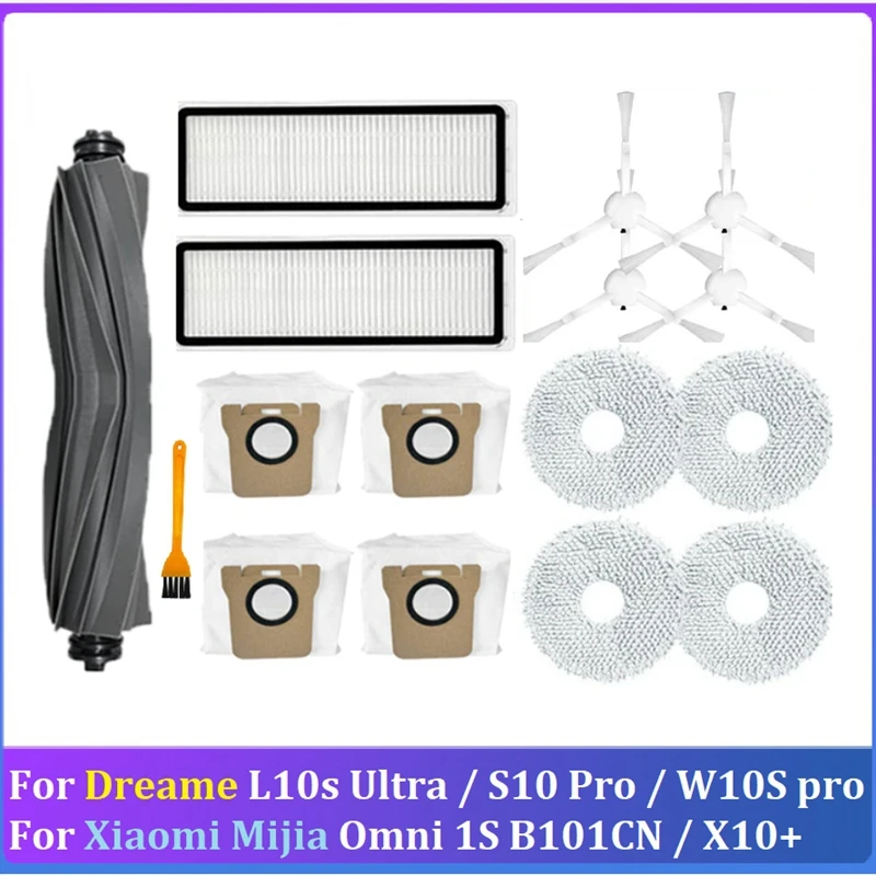 

Main Side Brush Filter Mop Parts For Dreame L10S Ultra / S10 Pro For XIAOMI Mijia Omni 1S B101CN Robot X10+ Robot Vac Cleaner