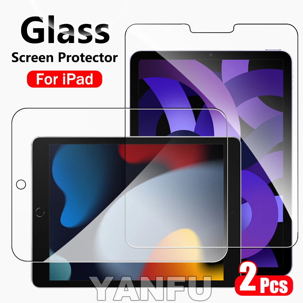 

Защитная пленка для экрана из закаленного стекла, 2 шт., для iPad Air 6, 5, 4 Pro, 13, M4, 11, 12.9, iPad 9-го, 10-го, 8-го, 7-го, 6-го, 5-го поколений, Mini 6, 10.5, 9.7