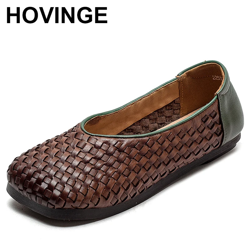 

Women Loafers Spring Genuine Leather Comfort Flat Mother Shoes Slip-On Footwear Fashion Female Footwear Zapatos De Mujer