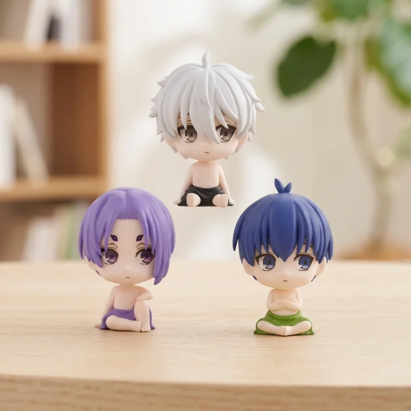 

Original Bandai Banpresto Blue Sitting Figure Lock Chibi Figures Isagi Yoichi Nagi Seishiro Collectible Anime Model Toys