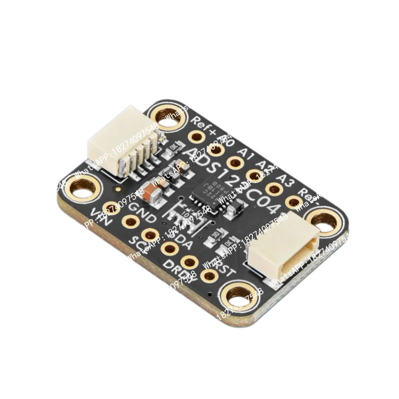 ADS122C04 24-Bit 4 Channel ADC Breakout Module 2kSPS I2C Interface STEMMA QT Qwiic High Precision Analog Acquisition Board
