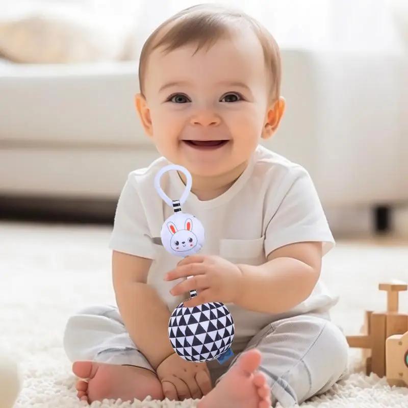 Juguetes De cuna de arco de viaje para niños y niñas, bolas de seguimiento, juguete de seguimiento de cuna ajustable para la primera infancia, entrenamiento de audición y visión