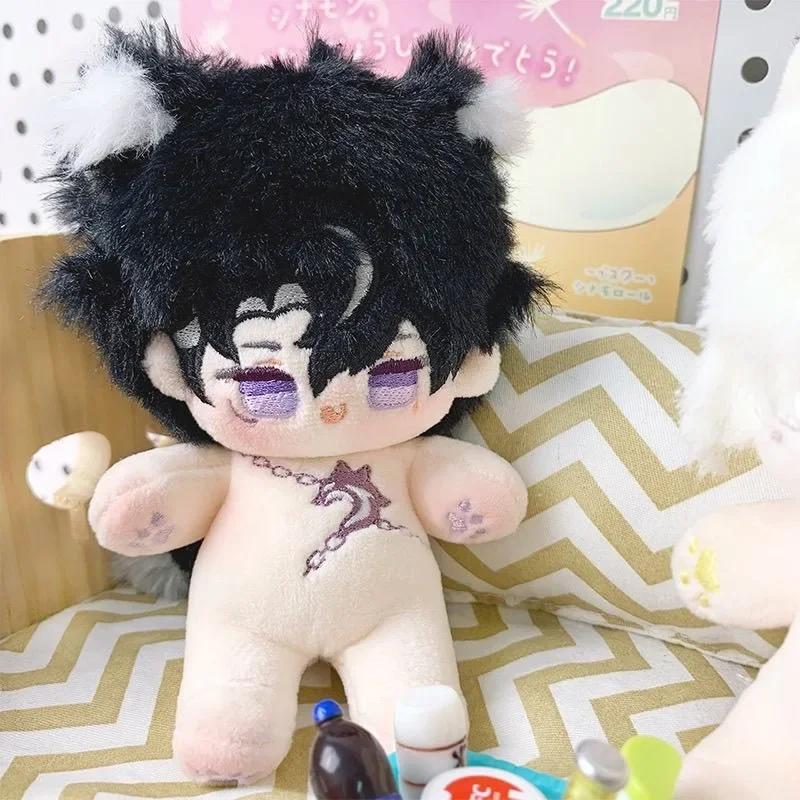 10cm Anime Plush Toys Tartaglia Cotton Doll Magnetic Tail Cospslay Soft Stuffed Plushie Dolls Anime Figure Children Girl Toys