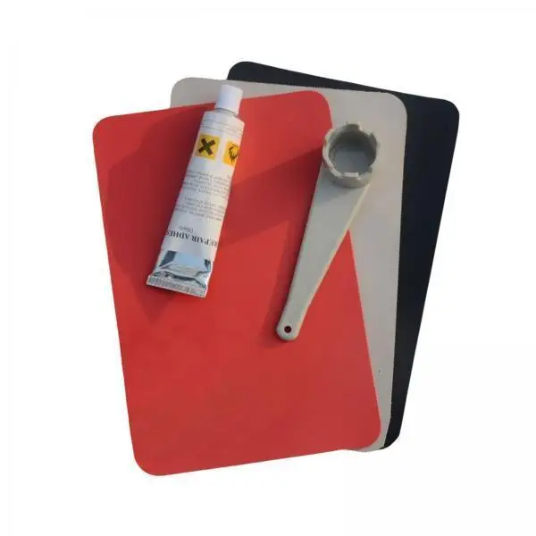 Kayak Air Valve Wrench Repair Patch PVC Patches Glue Kit for Inflatable Boat Canoe Waters Toy Parts Holder