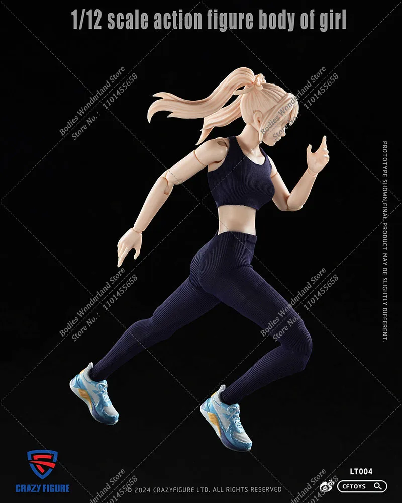 クレイジーフィギュア 1/12 超可動式関節人形 女の子ボディ アーティストペイントモデル 服と靴付き 6インチアクションフィギュア対応