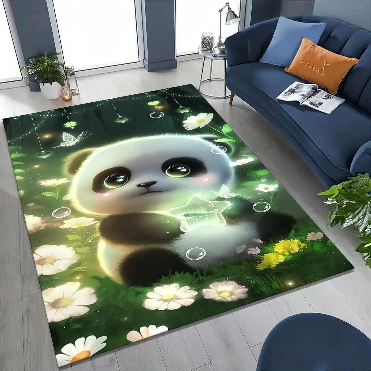 

27 Style Dream Panda Cute Cartoon Art Rug for Bedroom Living Room Sofa Home Doormat Decor,Large Kid Play Non-slip Floor Mat Gift