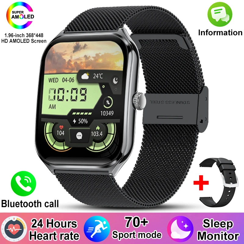 Neue Für OPPO Ultra Dünne Smart Uhr Männer AMOLED HD Bildschirm Zeigen Immer Zeit Herzfrequenz Bluetooth Anruf Sport Wasserdichte Smartwatch