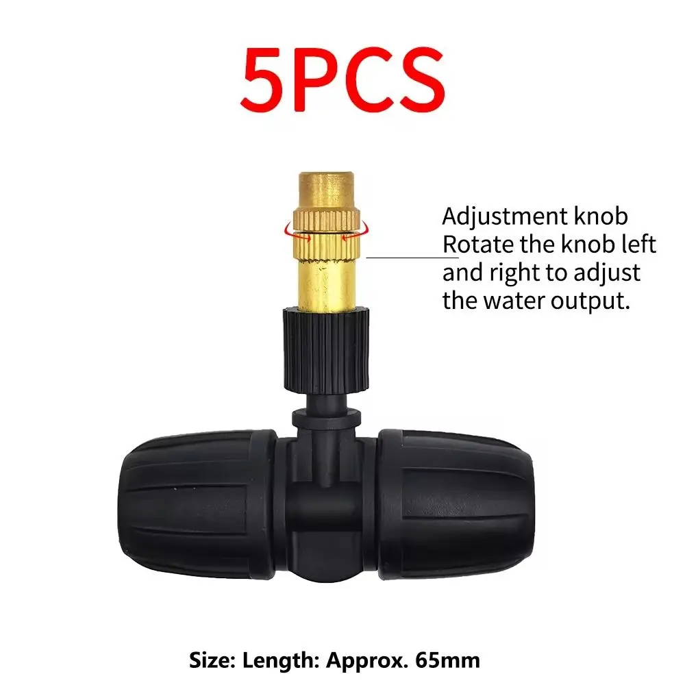 5Pcs Windproof Garden Sprayer Brass Dust Removal Irrigation Nozzles Cooling System Universal Atomizing Misting Nozzle