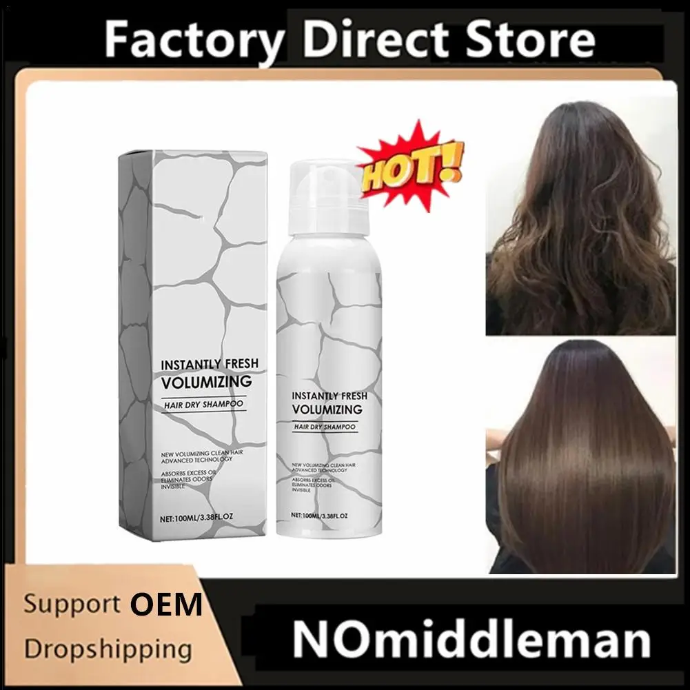 

100ml Wash Free Dry Hair Spray, Easy To Clean Hair, Oil Control, Refreshing And Fluffy Spray