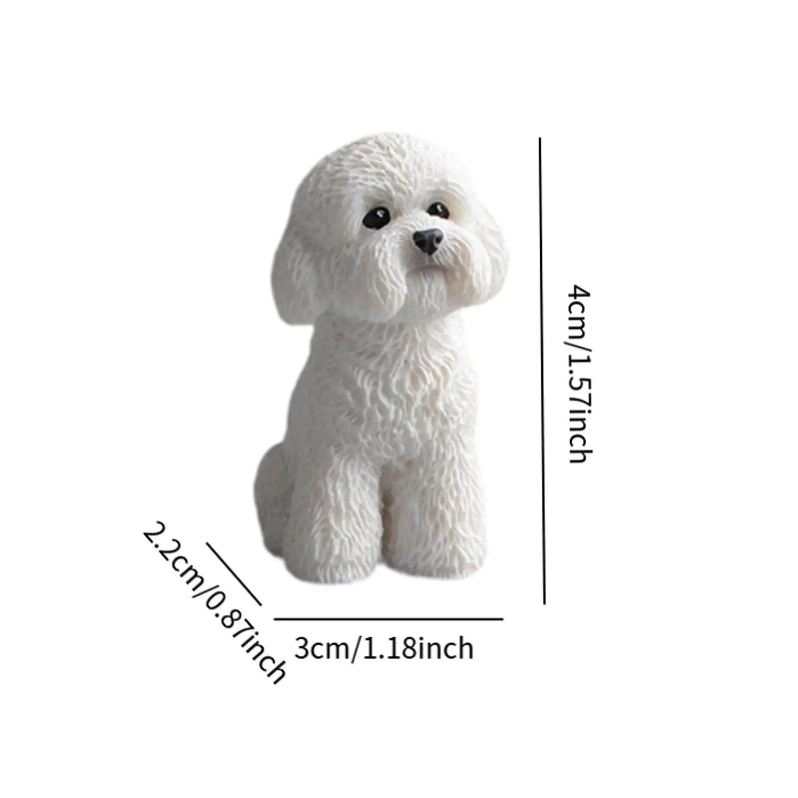 تمثال مصغر للكلاب، زينة سيارة لطيفة لخزانة رف الكتب #6