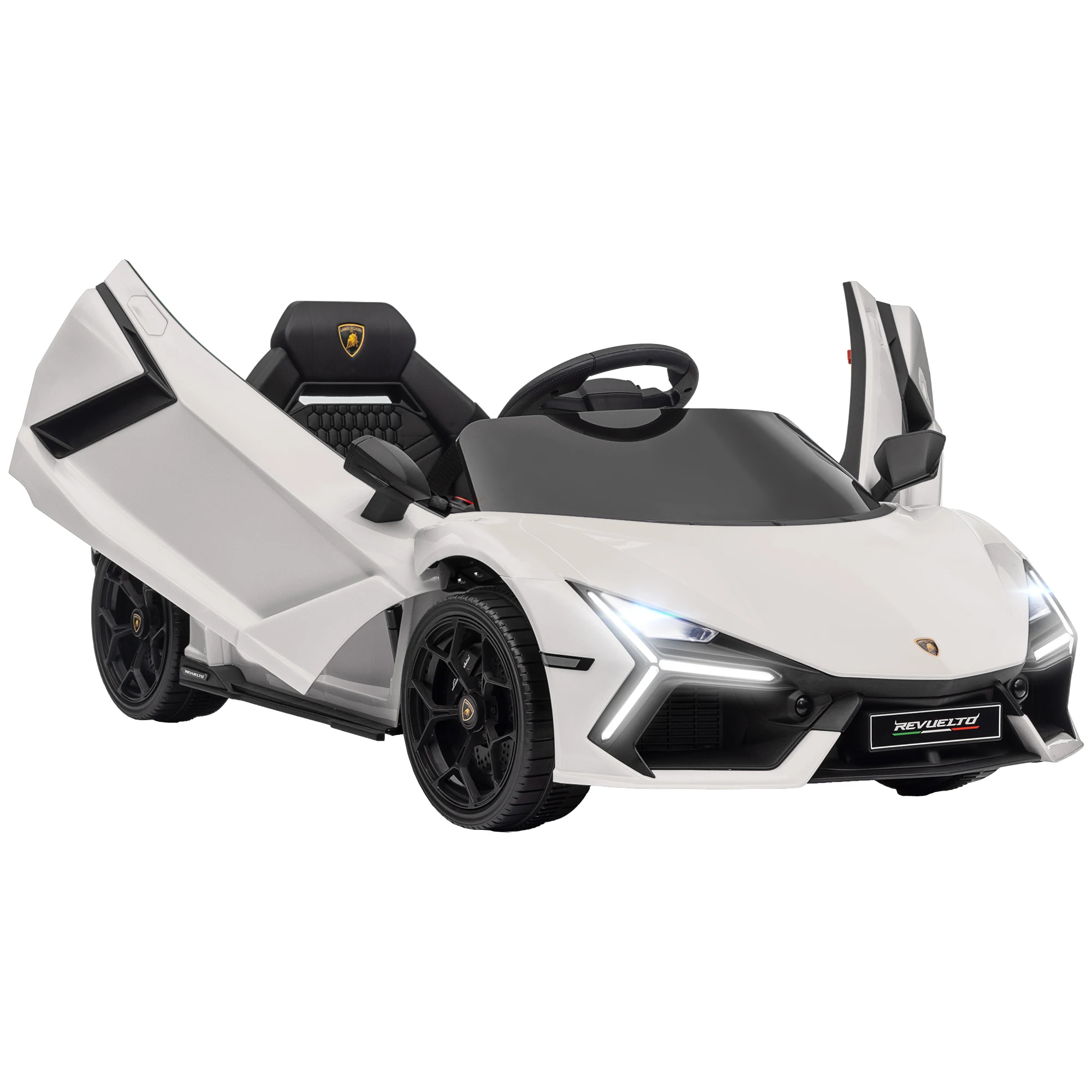 AIYAPLAY electric car for children + 3 years old White scrambled Lamborghini