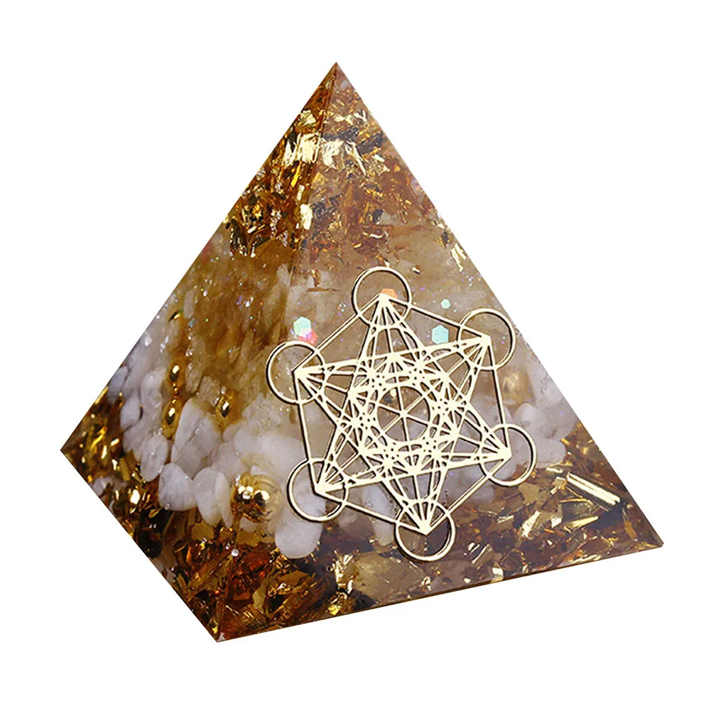 Piedra Natural, cristal, orgonita, pirámide, Reiki, Chakra, torre de piedras preciosas curativas, dormitorio, escuela, oficina, decoraciones, regalos