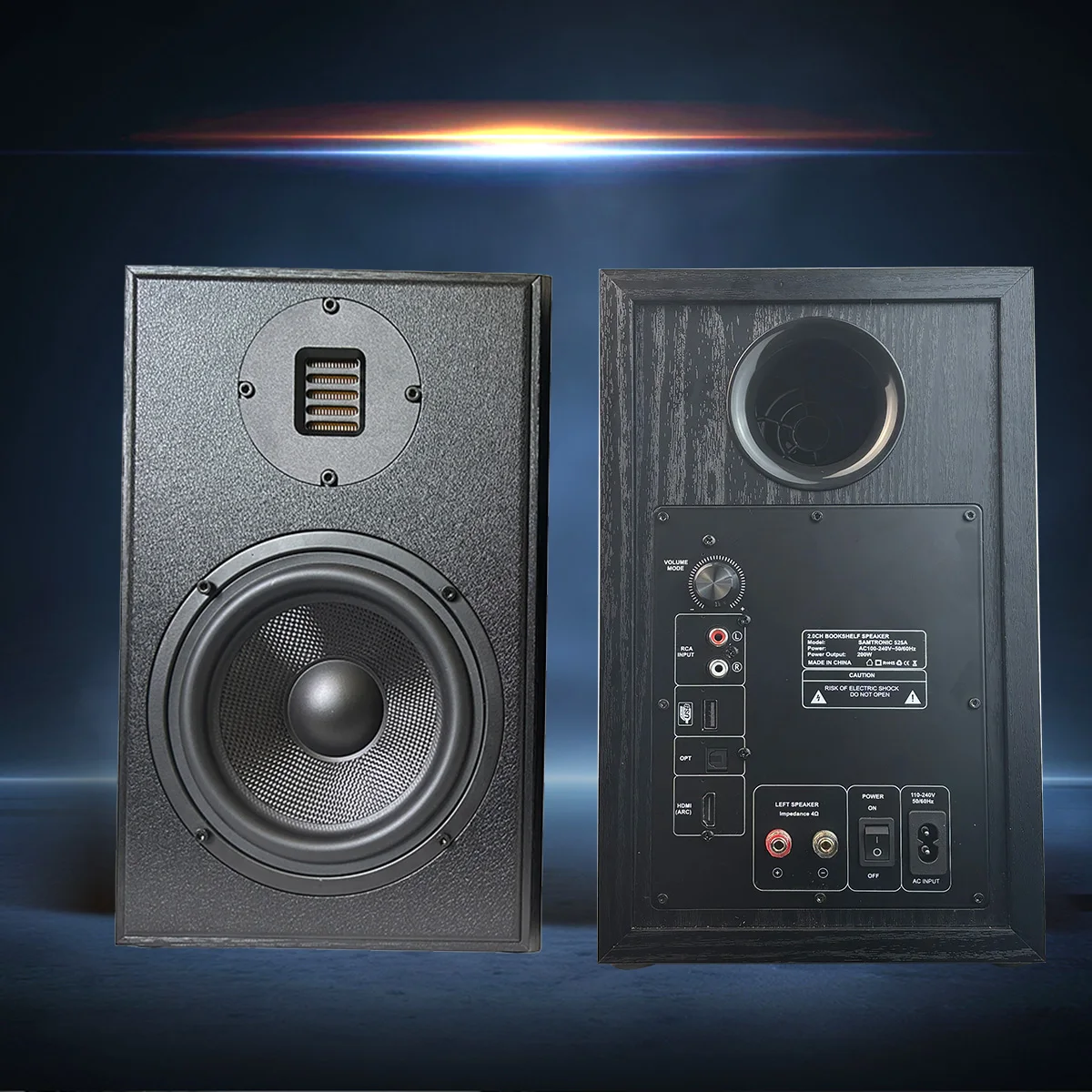 Samtronic Desktop Two Way HiFi Stereo Active Style Speaker 300W Bookshelf Speaker Use AMT Tweeter A625