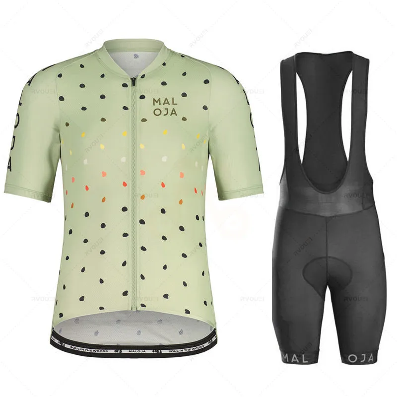 Maloja-Cycling Jersey Set, Short Sleeve, Breathable, MTB Bike, Cycling Clothing, Maillot, Ropa Ciclismo, Uniform Suit, Summer