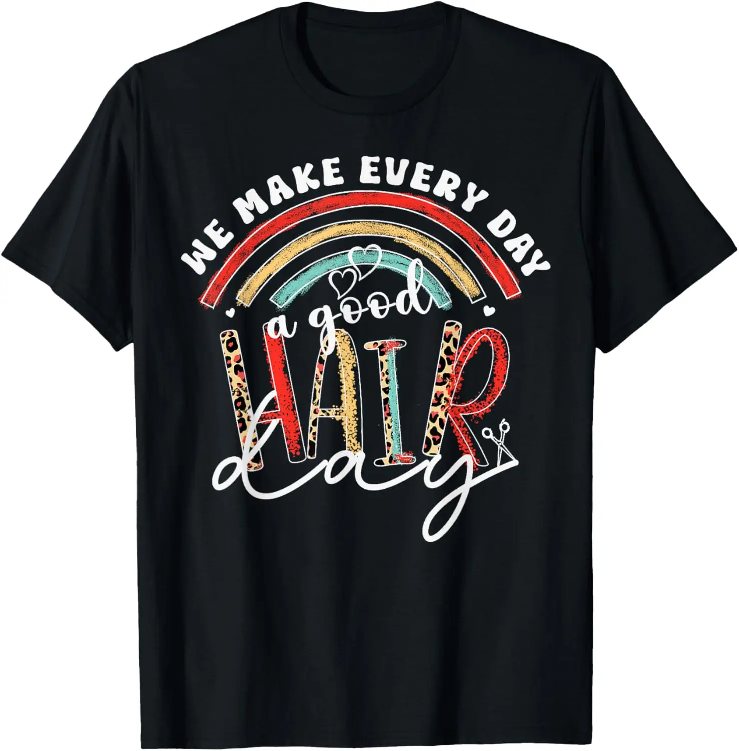 

Hair Stylist Hairdresser Rainbow Salon Men Women Retro T-Shirt,100% cotton