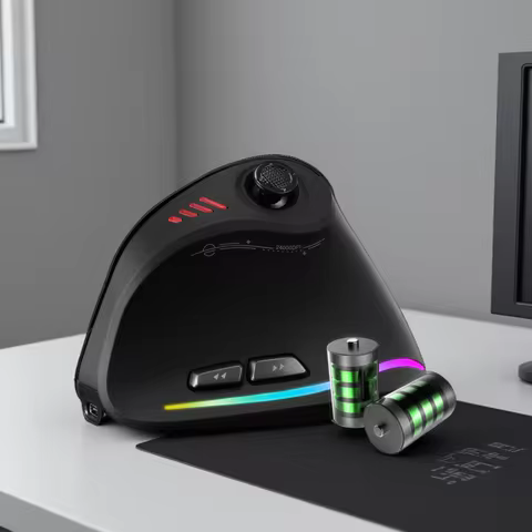 ZELOTES F18 Vertical Ergonomic Mouse 2.4G Wireless Mouse Bluetooth 24000DPI with Programming Gaming Mouse for PC Computer Laptop