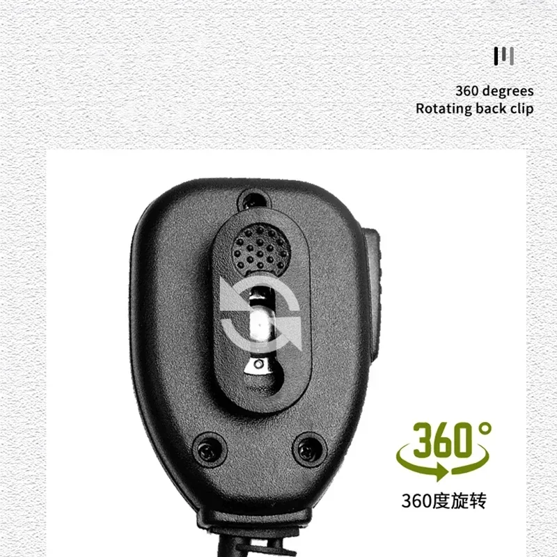 Walkie Talkie PTT Speaker Mic Handheld Microphone Compatible with Baofeng UV-32 DM-32 DM-1701 UV-5R Mini Quansheng Two Way Radio - view 4
