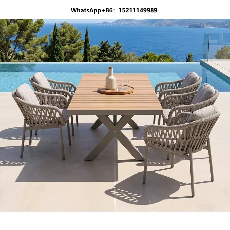 Extendable Outdoor Dining Table Wholesale Aluminum  Table 4-6 Seater