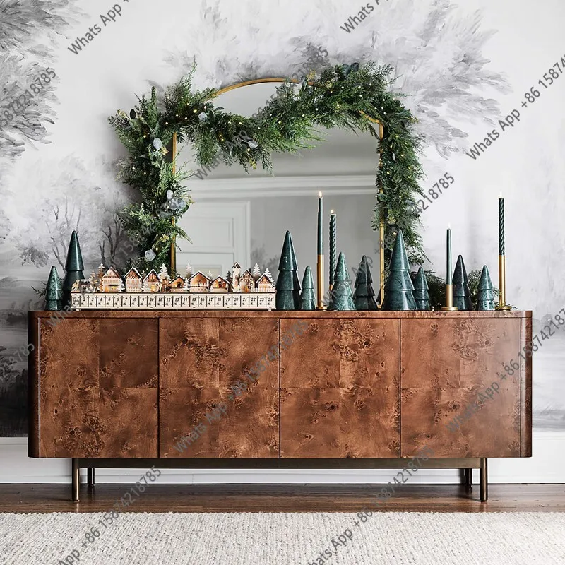 

Kk Medieval Retro French Side Cabinet Nordic Simple Light Luxury Italian Tree Tumor Side Cabinet Storage