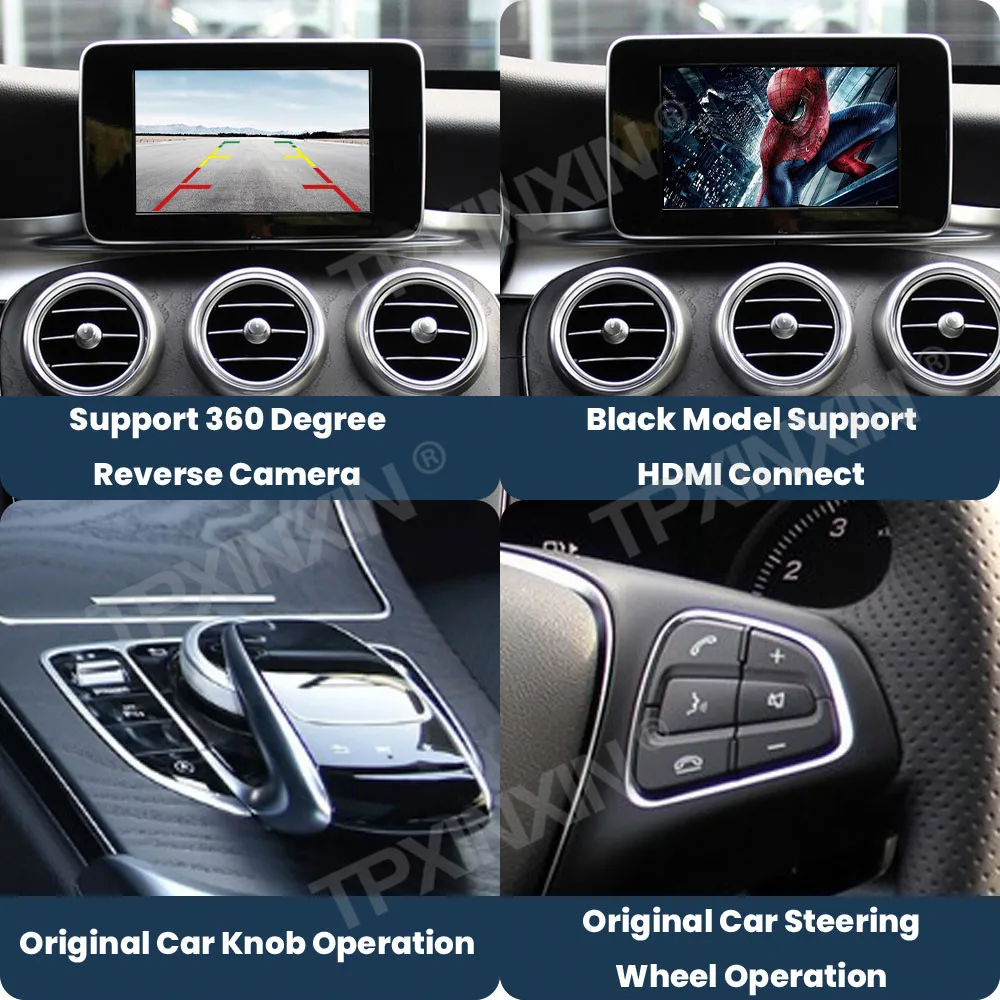 Linux System For Mercedes Benz All Series Wireless Carplay Android Auto with Mirror Link AirPlay FM DSP DAB WIFi GPS RDS Front